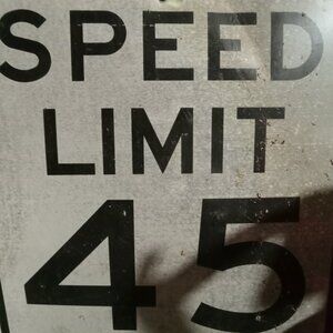 Vintage Speed Limit Sign 1980s